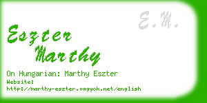 eszter marthy business card